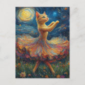 Schattige Ballerina Kitty Briefkaart (Voorkant)