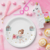 Schattige Ballerina Verjaardagsfeest Papieren Bordje (Feest)