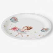 Schattige Ballerina Verjaardagsfeest Papieren Bordje (Gekanteld)