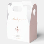 Schattige Ballerina Verjaardagsfeestje Roze Waterv Bedankdoosjes (Geopend)