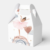 Schattige Ballet afro Balloon Verjaardag meisjes f Bedankdoosjes (Voorkant Zijde)