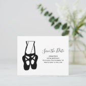 Schattige Ballet Danser Benen & Slippers Sla de da Uitnodiging Briefkaart (Staand voorkant)