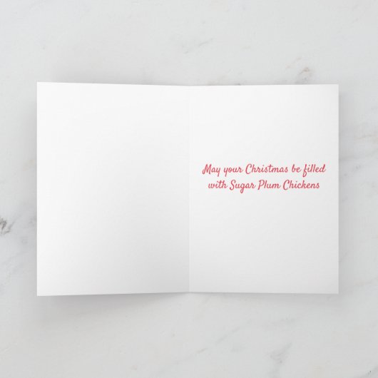 Schattige Ballet Kip Kerst Kaart (Binnen)