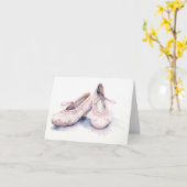 Schattige Ballet Slippers BLANK Kaart (Gele Bloem)