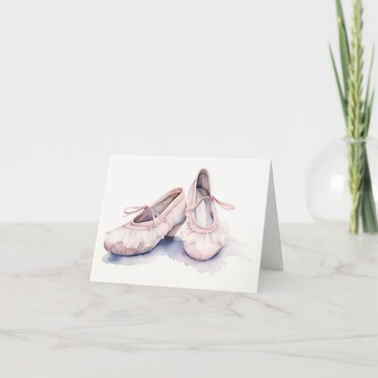 Schattige Ballet Slippers BLANK Kaart (Voorkant)