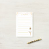 Schattige balletdanseres in het wit & bloemen take post-it® notes (Op bureau)
