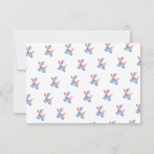 Schattige Ballon 1e Verjaardagsfoto Dank u kaart (Achterkant)