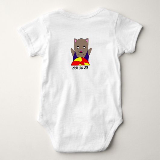 Schattige Balloon Baby Adventure Cadeaudatum Kind Romper (Achterkant)