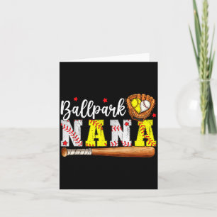 Schattige Ballpark Oma Softbal Oma Baseball Oma Kaart