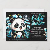 Schattige Bamboo Panda Adventure Boy Baby shower Kaart (Voorkant)
