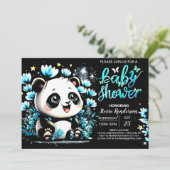 Schattige Bamboo Panda Adventure Boy Baby shower Kaart (Staand voorkant)