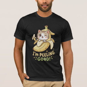 Schattige Banaan Kat - Ik Schil Goed Grappige Kat  T-shirt