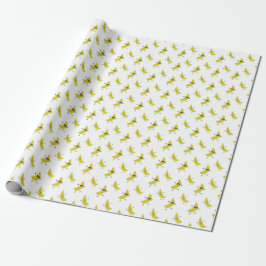 Schattige banaan Kawaii verjaardag kinderen zomer Cadeaupapier