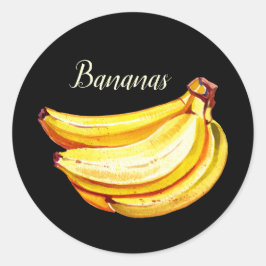 schattige banaanliefhebbers ronde sticker