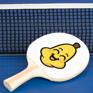 Schattige Banini Banaan Kawaii Karakter Kunst Tafeltennisbatje