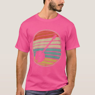 Schattige Banjo Zon Retro Vintage 70S 80S Bluegras T-shirt