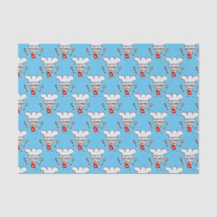 Schattige banketbakker cartoon geschenkpapier tissuepapier