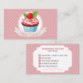 Schattige banketbakker Cupcake Visitekaartjes (Voorkant / Achterkant)