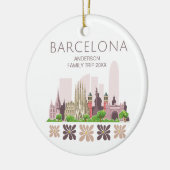 Schattige Barcelona Spanje Keramisch Ornament (Links)
