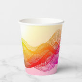 Schattige Barista Obsessief Koffiecafé Papieren Bekers (Achterkant)