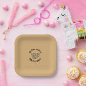 Schattige Barista Obsessief Koffiecafé Papieren Bordje (Feest)