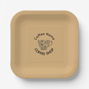 Schattige Barista Obsessief Koffiecafé Papieren Bordje