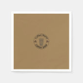 Schattige Barista Obsessief Koffiecafé Servet (Voorkant)