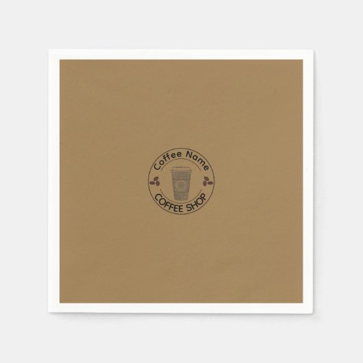 Schattige Barista Obsessief Koffiecafé Servet (Voorkant)