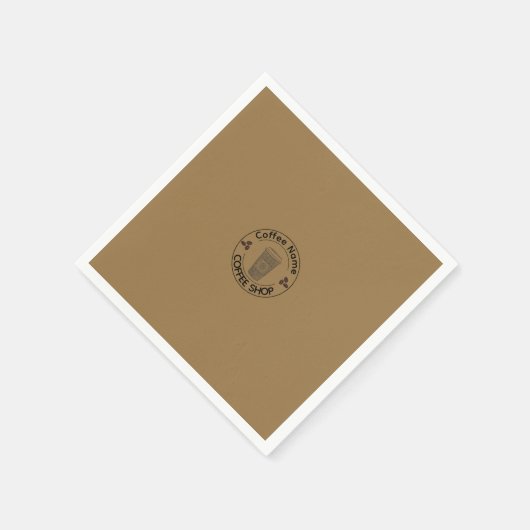 Schattige Barista Obsessief Koffiecafé Servet (Hoek)