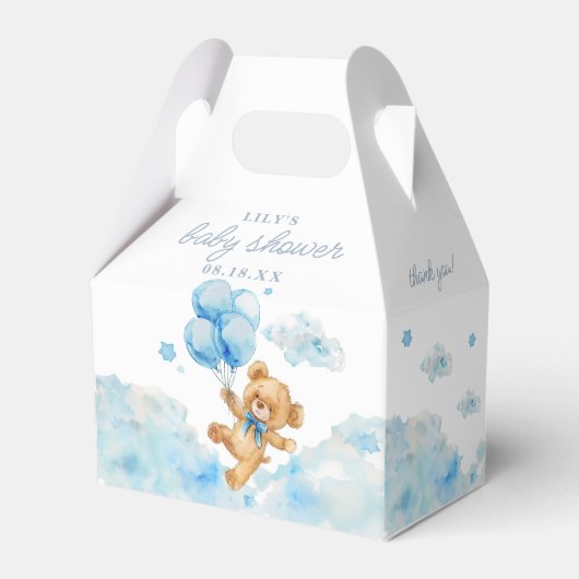 Schattige Barly Wait Blue Boy Baby shower Bedankdoosjes (Voorkant Zijde)