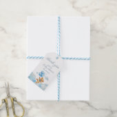 Schattige Barly Wait Blue Boy Baby shower Favor Ta Cadeaulabel (Met Touw)