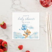 Schattige Barly Wait Blue Boy Baby shower Servet (Insitu)