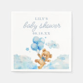 Schattige Barly Wait Blue Boy Baby shower Servet (Voorkant)
