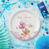 Schattige Barly Wait Roze Meisje Baby shower Papieren Bordje (Feest)