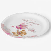 Schattige Barly Wait Roze Meisje Baby shower Papieren Bordje (Gekanteld)