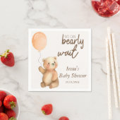 Schattige Barly Wait Teddy Bear Baby shower Servet (Insitu)
