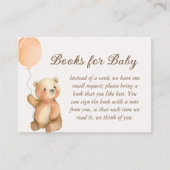 Schattige Barly Wait Teddy Bear Boeken voor Baby Informatiekaartje (Voorkant)