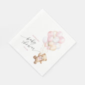 Schattige Barly Wait Teddy Bear Roze Ballonnen Dou Servet (Hoek)