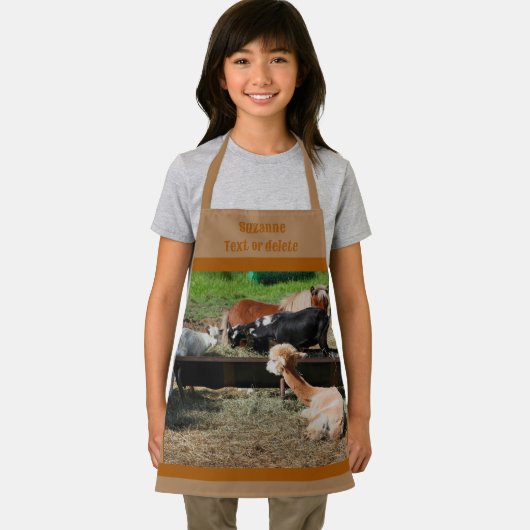 Schattige Barnyard Boerderij Dierenontbijt Geperso Schort (Insitu)