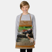 Schattige Barnyard Boerderij Dierenontbijt Geperso Schort (Gedragen)