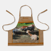 Schattige Barnyard Boerderij Dierenontbijt Geperso Schort (Voorkant)