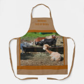 Schattige Barnyard Boerderij Dierenontbijt Geperso Schort (Voorkant)