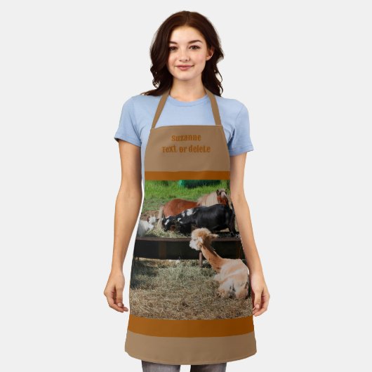 Schattige Barnyard Boerderij Dierenontbijt Geperso Schort (Gedragen)