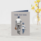 Schattige Baseball Father Son bericht toevoegen Kaart (Gele Bloem)