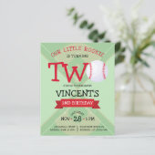 Schattige Baseball Ribbon Budget 2e Verjaardag Uit (Staand voorkant)