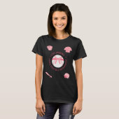  Schattige Baseball Vrouwen T-shirt (Voorkant volledig)