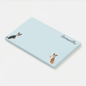 Schattige Basenji Hound Hondenras gepersonaliseerd Post-it® Notes (Schuin)
