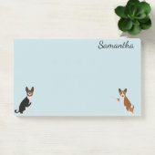 Schattige Basenji Hound Hondenras gepersonaliseerd Post-it® Notes (Kantoor)