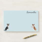 Schattige Basenji Hound Hondenras gepersonaliseerd Post-it® Notes (Op bureau)
