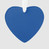 Schattige Basic Stripes Blauw Custom Name Heart Pe Ornament (achterkant)